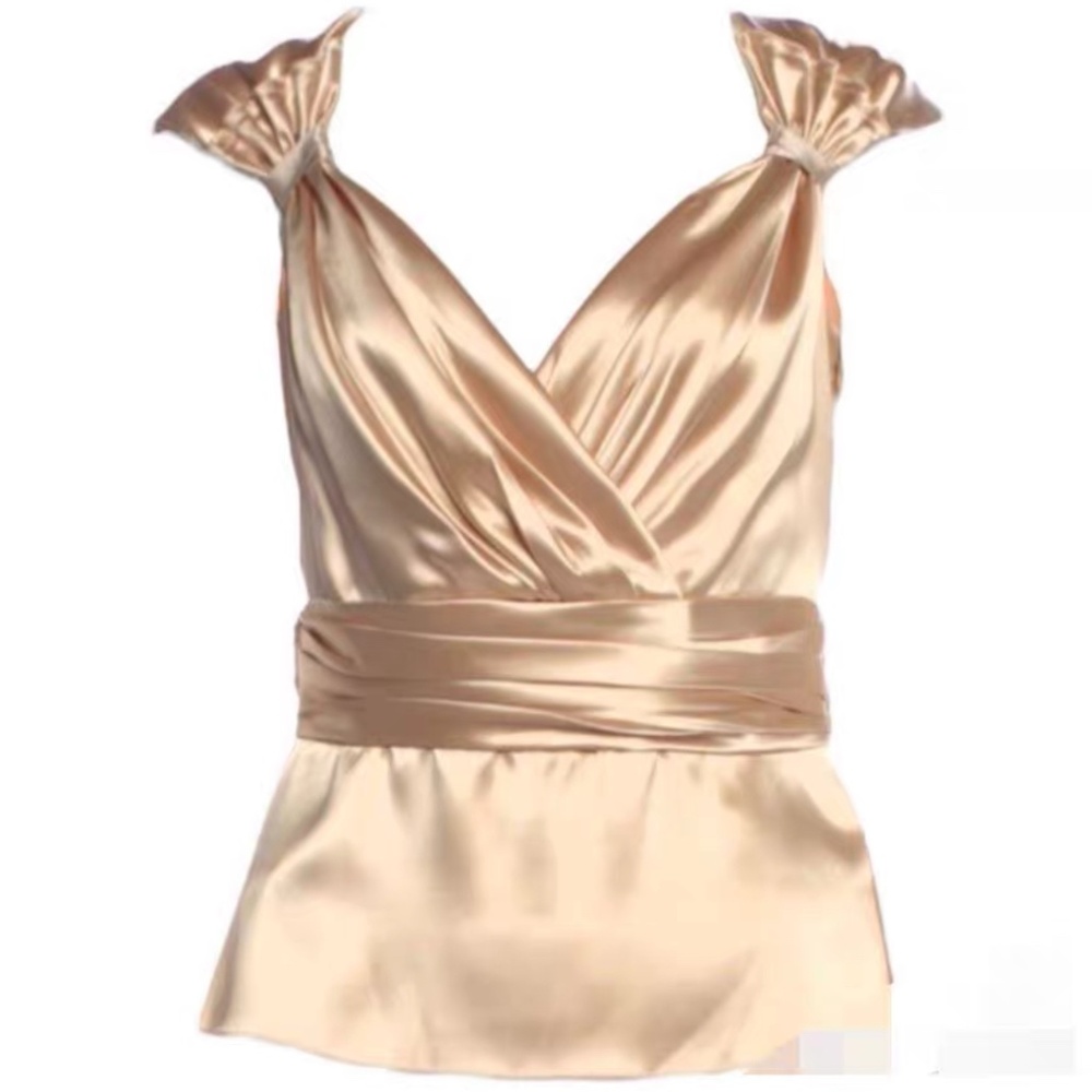 Prada Creamy Gold Silky Top